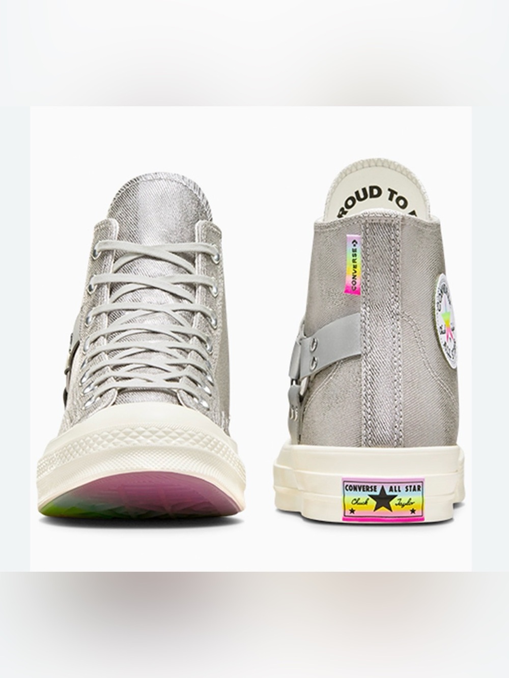 Converse Chuck 70 High Top Silver Metallic High Top Pride 2024 Sneakers